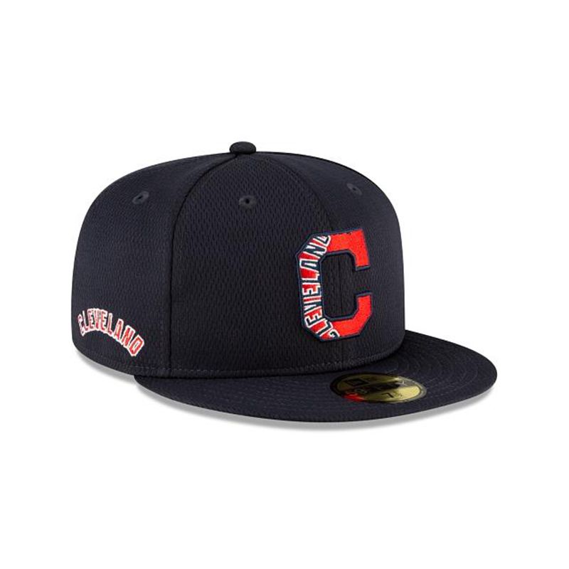 MLB Cleveland Indians Batting Practice 59Fifty Fitted (UYH6861) - Blue New Era Caps